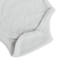 3'lü Ribana Bebek Atlet Body Zıbın Raporlu Çıtçıtlı Beyaz 100% Pamuk - Ribana Bebek Body Zıbın