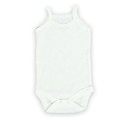 5'li Jakarlı İp Askılı Bebek Body Zıbın Çıtçıtlı Beyaz Ekru Pembe 100% Pamuk - Bebek Atlet Body Zıbın