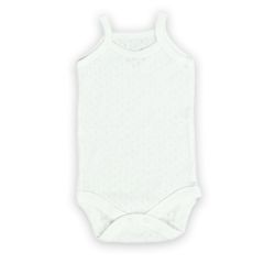 5'li Jakarlı İp Askılı Bebek Body Zıbın Çıtçıtlı Ekru 100% Pamuk - Ekru Bebek Atlet Body Zıbın