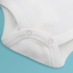 10'lu Bebek Atlet Body Zıbın Çıtçıtlı Beyaz 100% Pamuk - Beyaz Bebek Body Zıbın