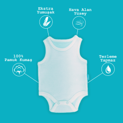 10'lu Bebek Atlet Body Zıbın Çıtçıtlı Beyaz 100% Pamuk - Beyaz Bebek Body Zıbın