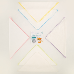 Novibaby 20’li Bebek Ağız Mendili – Beyaz - Yaka Salya Mendili Ağız Silme Mendili 100% Pamuk 17x17cm