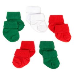 5'li Bambu Yenidoğan Bebek Çorap I Christmas I Kız Erkek Bebek Çorabı
