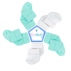 5'li Bambu Yenidoğan Bebek Çorap I Minty I Kız Erkek Bebek Çorabı