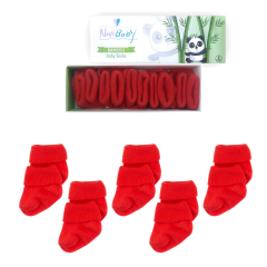 5'li Bambu Yenidoğan Bebek Çorap I Rudy I Kız Erkek Bebek Çorabı