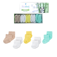 5'li Bambu Yenidoğan Bebek Çorap I Summer I Kız Erkek Bebek Çorabı