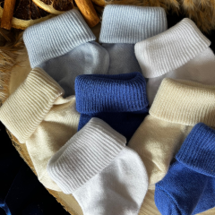 2'li Bambu Bebek Çorap I Navy Blue I Lacivert Yenidoğan Kız Erkek Bebek Çorabı