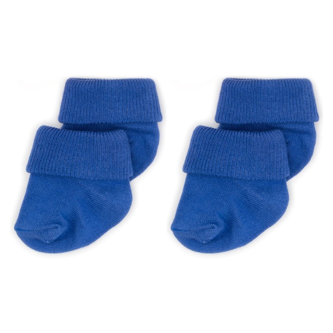 2'li Bambu Bebek Çorap I Navy Blue I Lacivert Yenidoğan Kız Erkek Bebek Çorabı