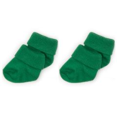 2'li Bambu Bebek Çorap I Pine Green I Yeşil Yenidoğan Kız Erkek Bebek Çorabı