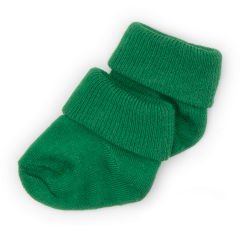 2'li Bambu Bebek Çorap I Pine Green I Yeşil Yenidoğan Kız Erkek Bebek Çorabı