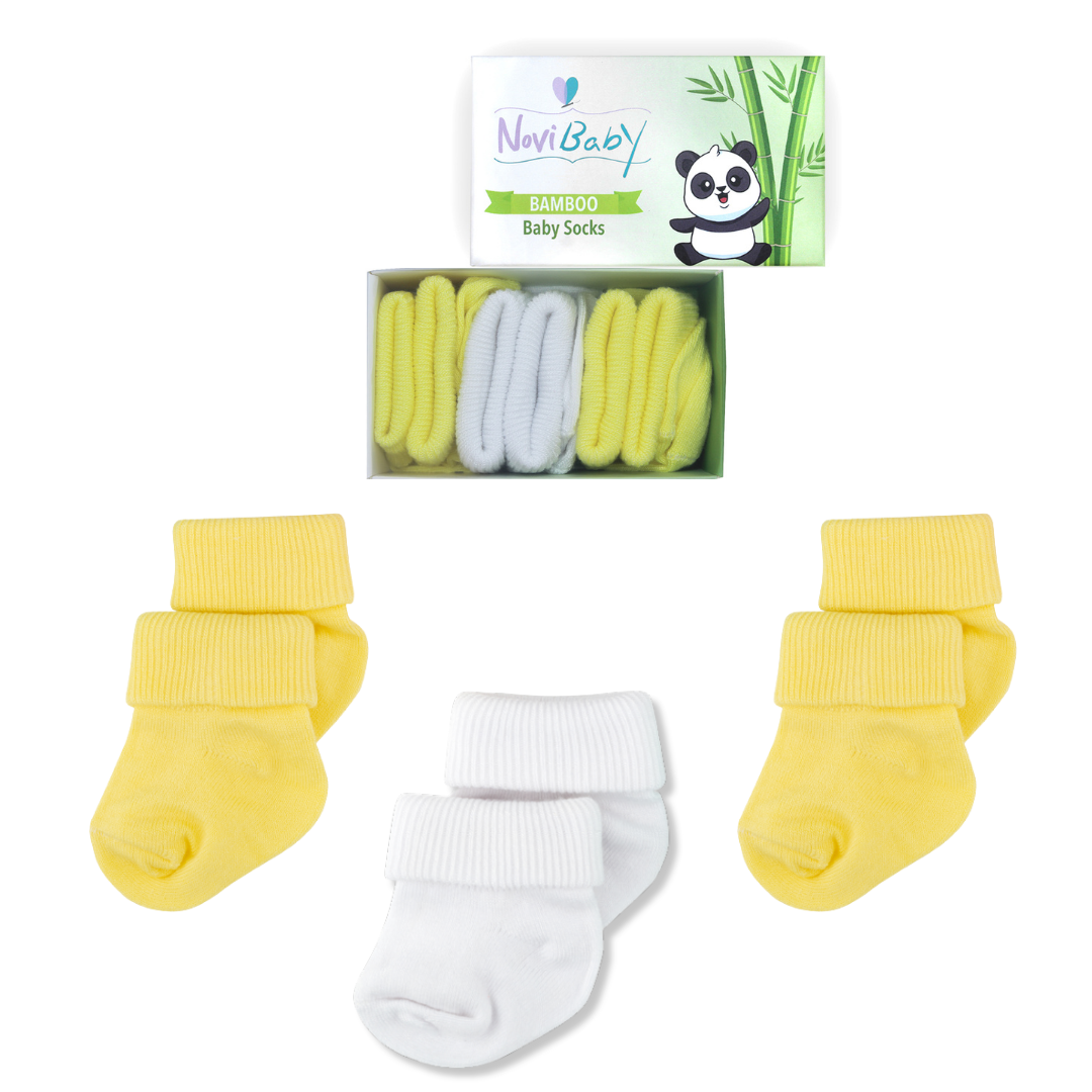 3'lü Bambu Yenidoğan Bebek Çorap I Flower I Kız Erkek Bebek Çorabı