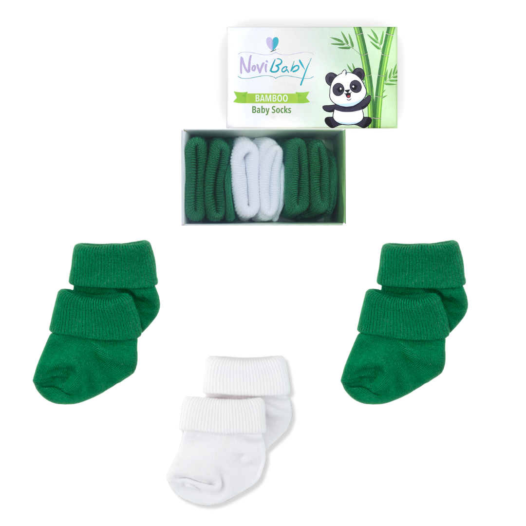 3'lü Bambu Yenidoğan Bebek Çorap I Nature I Kız Erkek Bebek Çorabı