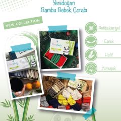 3'lü Bambu Yenidoğan Bebek Çorap I Trendy I Kız Erkek Bebek Çorabı