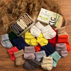3'lü Bambu Yenidoğan Bebek Çorap I Trendy I Kız Erkek Bebek Çorabı