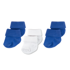 3'lü Bambu Yenidoğan Bebek Çorap I Winter Blue I Kız Erkek Bebek Çorabı